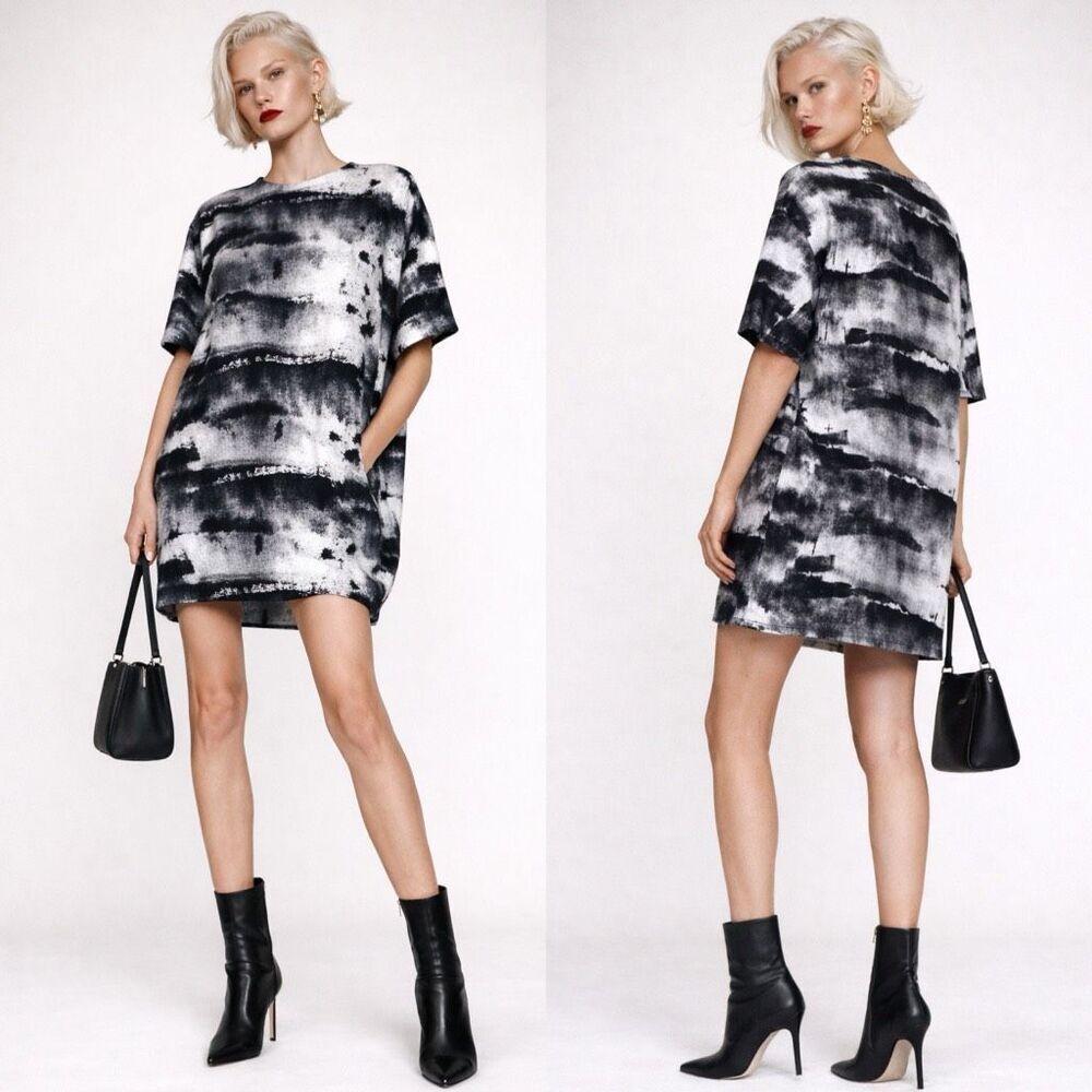 The Kit by Daniel Vosovic Maya Dress XS Minimalist Scandinavian Chic Abstract